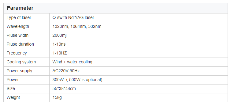 Best Selling 300W 500W Tattoo Pigment Melasma Speckle Removal Carbon Laser Yag Peel Skin Whitening Machine