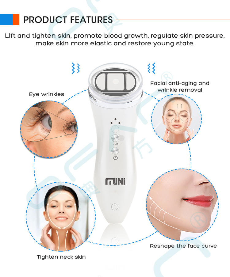 Korea Portable Handheld Face Lift Skin Machine Smas Rf High Intensity Focused Ultrasound Mini Hifu