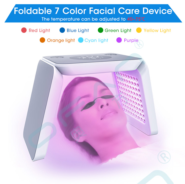 7 colors foldable PDT LED Facial therapy light