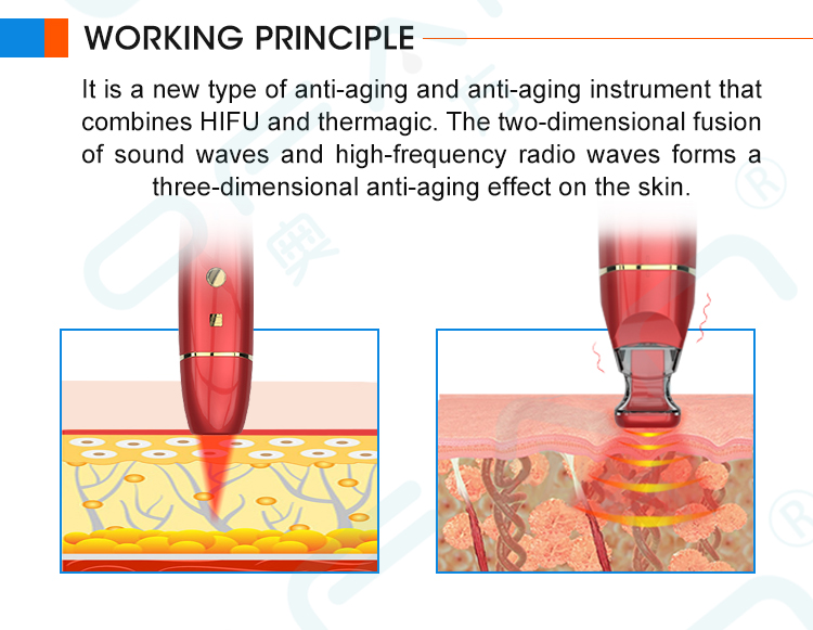 3 in 1 High Quality Hifu Thermagic RF Focused Ultrasound for Wrinkle Removal