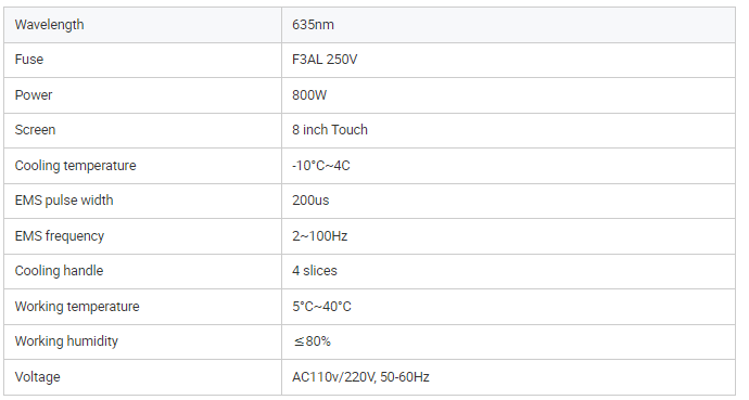 Cold laser ems cooling plates