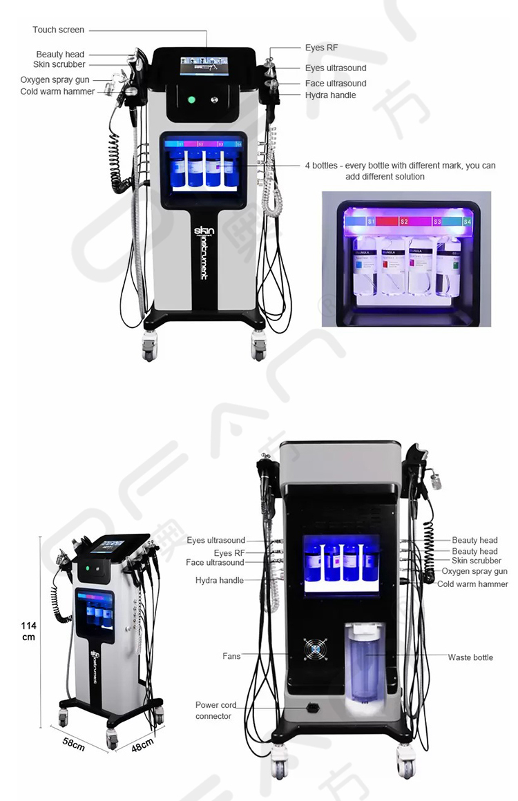 8 IN 1 Multifunctional Skin SPA Hydra Dermabrasion Machine