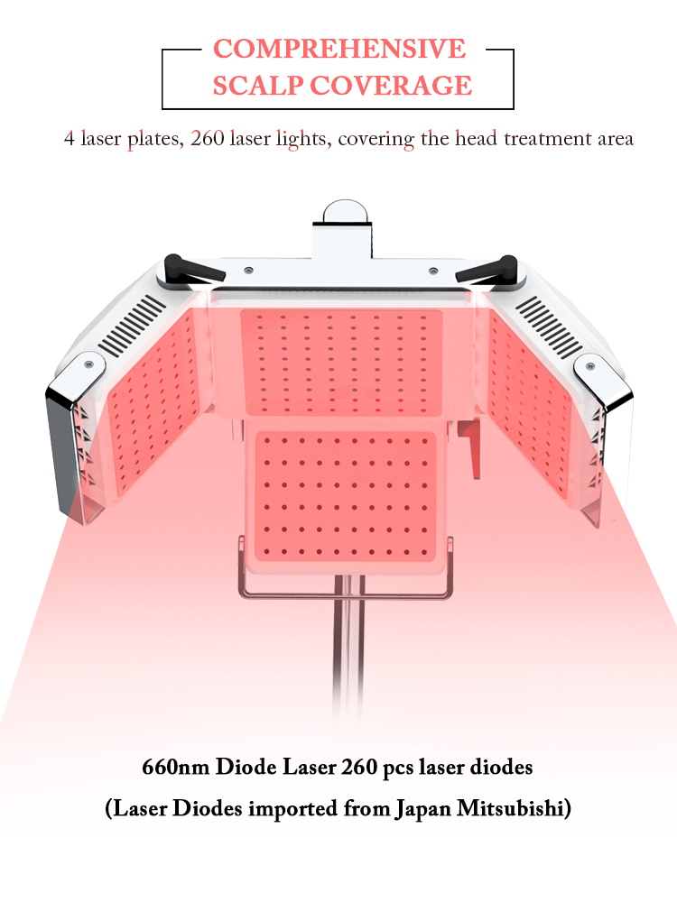 Red Led Light 660NM Diodo Laser hair regrowth hair loss machine