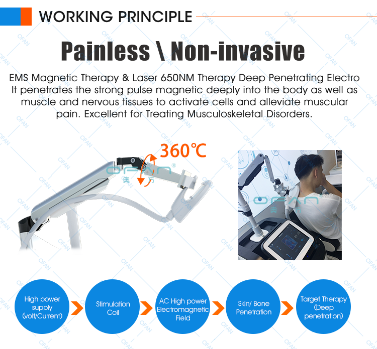 EMS Magnetic 650NM Laser Therapy Machine