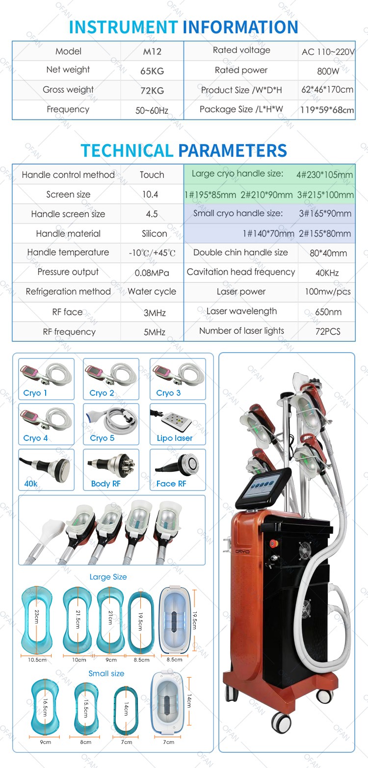 Cryolipolyse 360Cryo 5 handles Slimming Machine