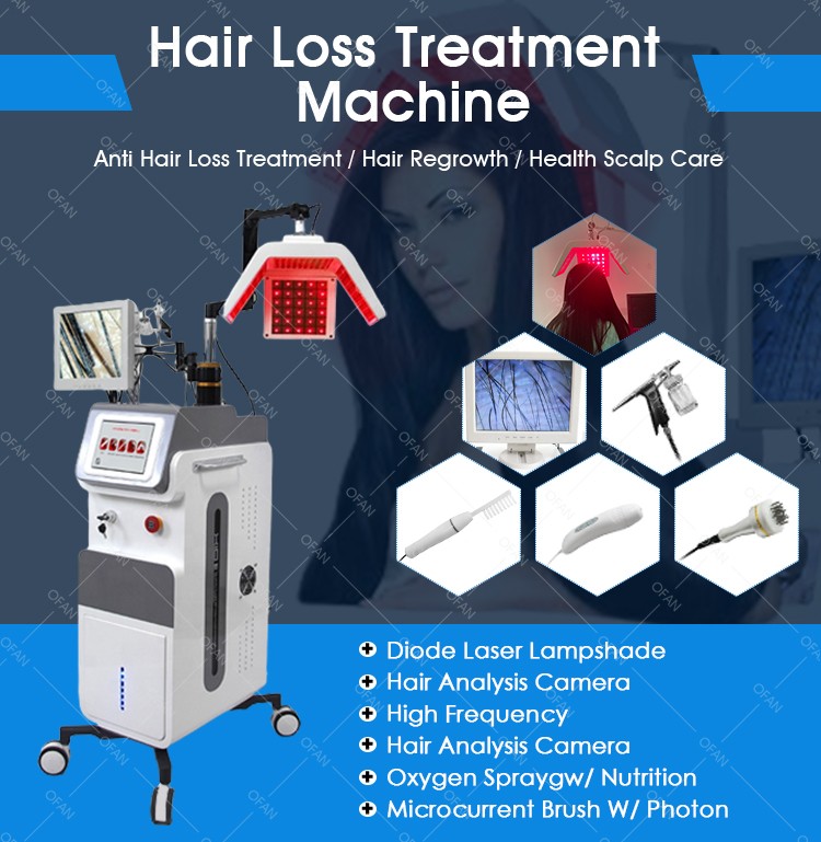 OFAN Hair Scalp Follicle Detector Care Analyzer Microcurrent Comb 650nm Diode Laser Hair Growth Machine