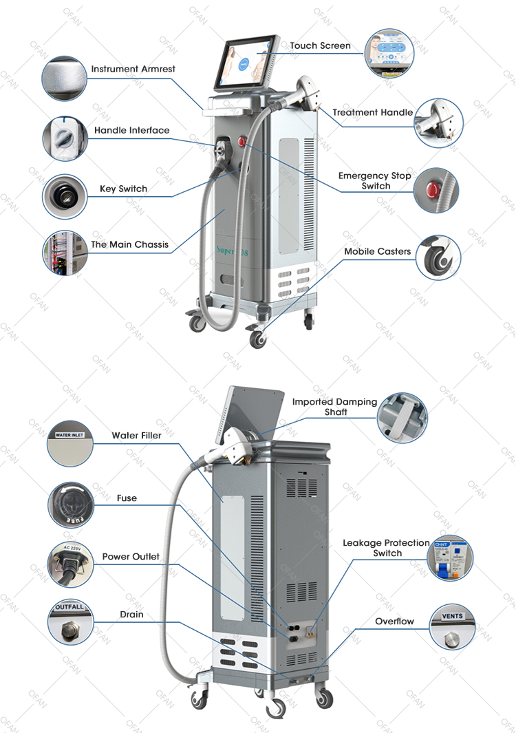 Laser hair removal machine