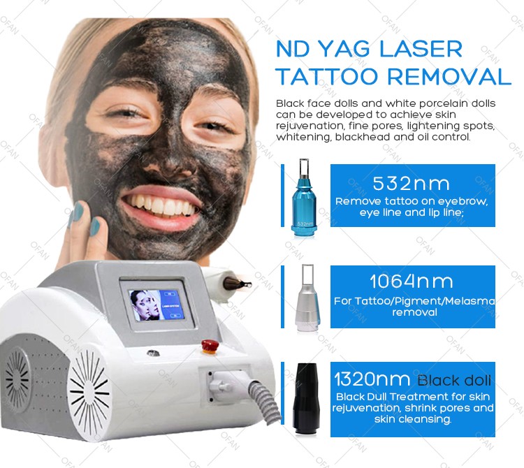 Best Selling 300W 500W Tattoo Pigment Melasma Speckle Removal Carbon Laser YAG Peel Skin Whitening Machine