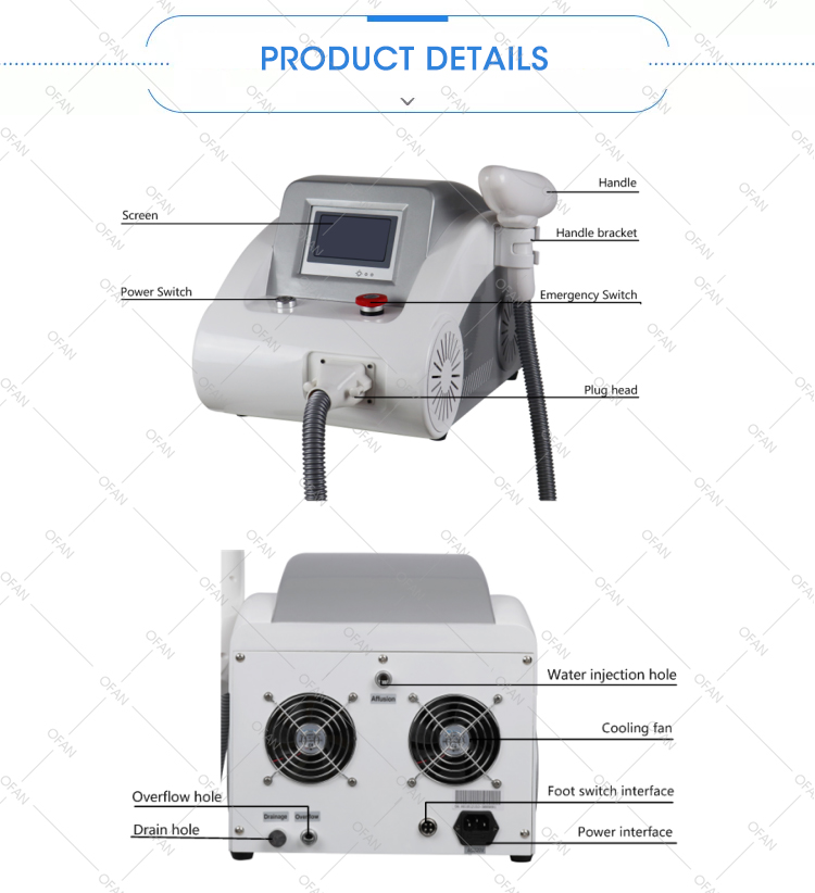 Best Selling 300W 500W Tattoo Pigment Melasma Speckle Removal Carbon Laser YAG Peel Skin Whitening Machine