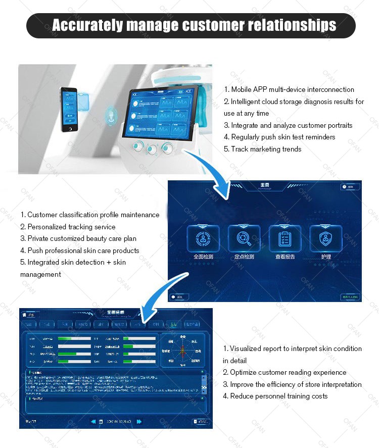 Hydra Skin Ice Blue Analysis Dermabrasion facial Beauty Machine