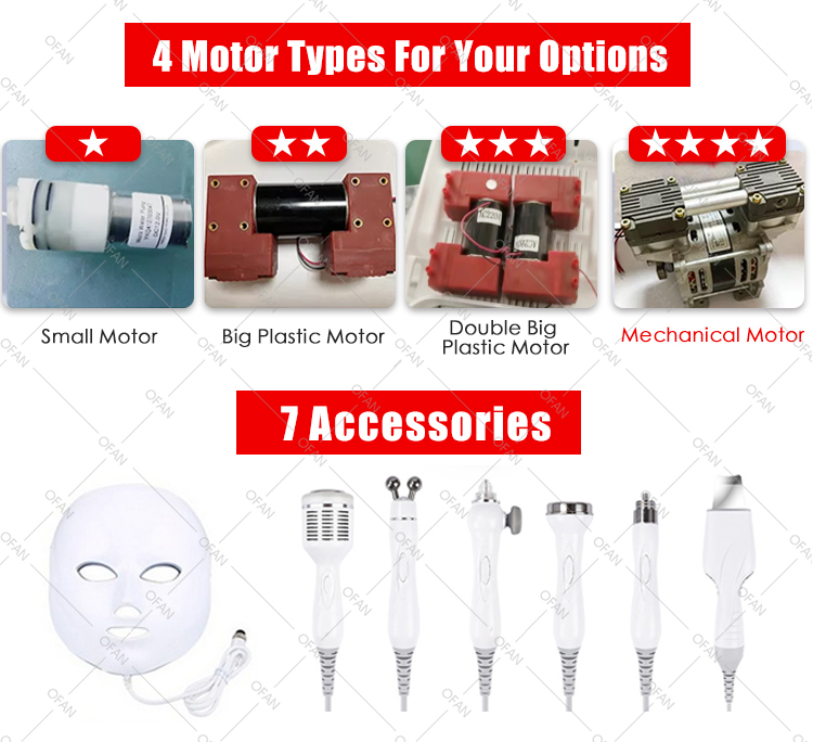 Hot Sale Multifunction 7 in 1 H2O2 Machine Skin Rejuvenation Oxygen Small Bubble Facial Machine