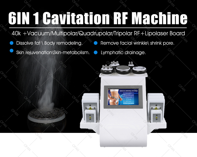 6in1 Cavitation RF machine/kim 8 slimming system