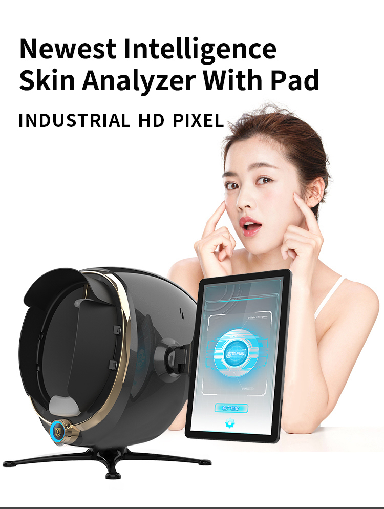 Portable 3d AI face skin Diagnostics analyzer facial Tester scanner magic face mirror device skin analysis machine skin analyzer