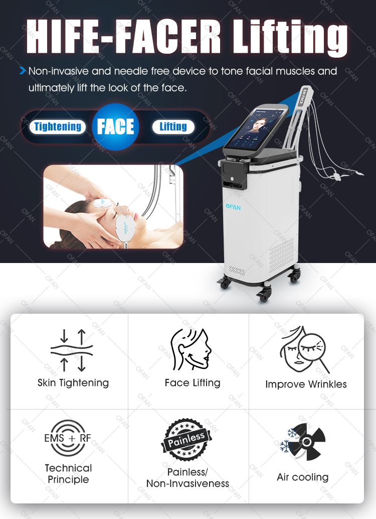 OFAN aesthetics high intensity Electromagnetic muscle Sculpting HIFE Ems Face facial toning emface