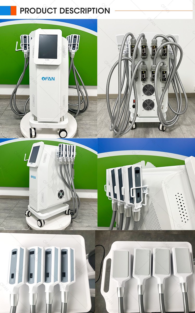 Vertical 8 Handles Cryo Silicon Plate Cryolipolysis Machine