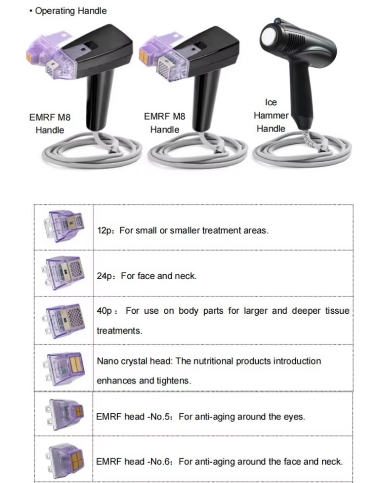 OFAN RF Microneedle 12pin 24pin 40pin Needle RF Fractional Microneedling Machine