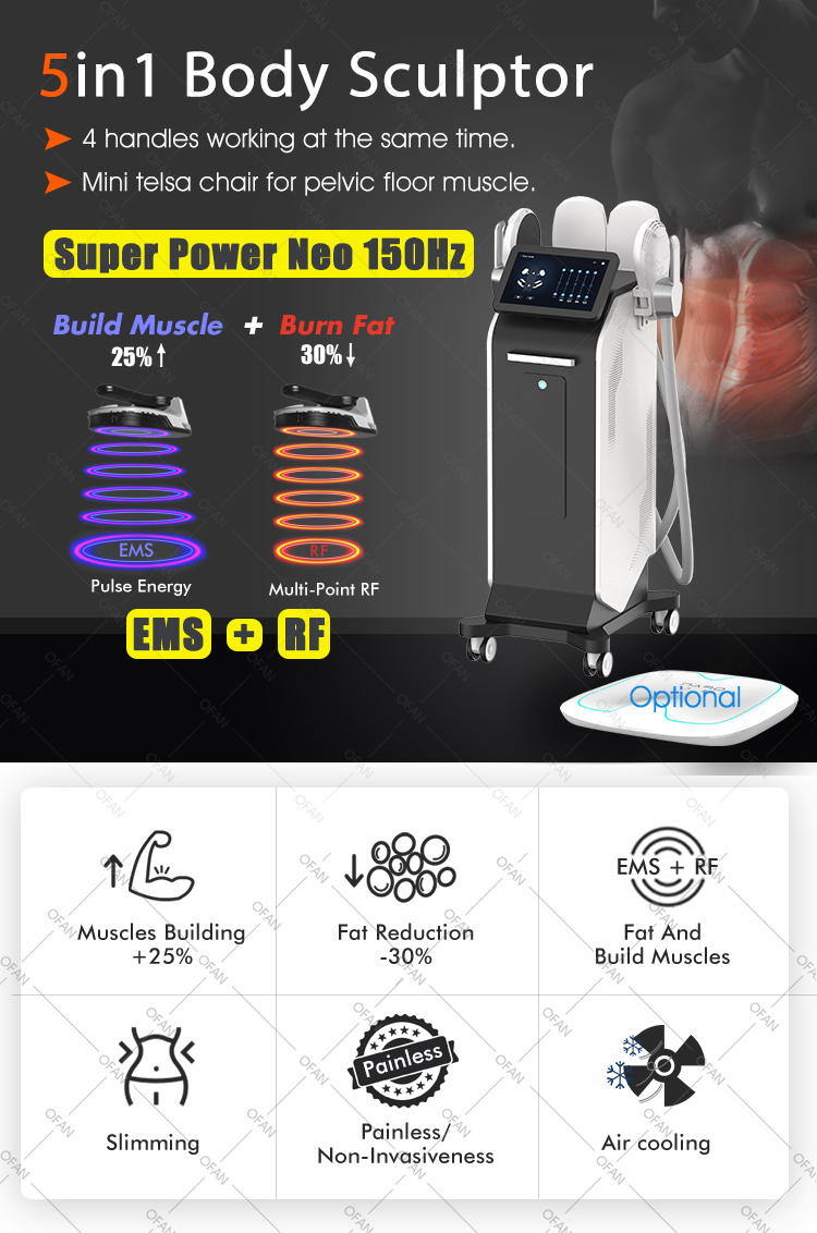 OFAN 4 Handles EMS Body Sculpting Machine