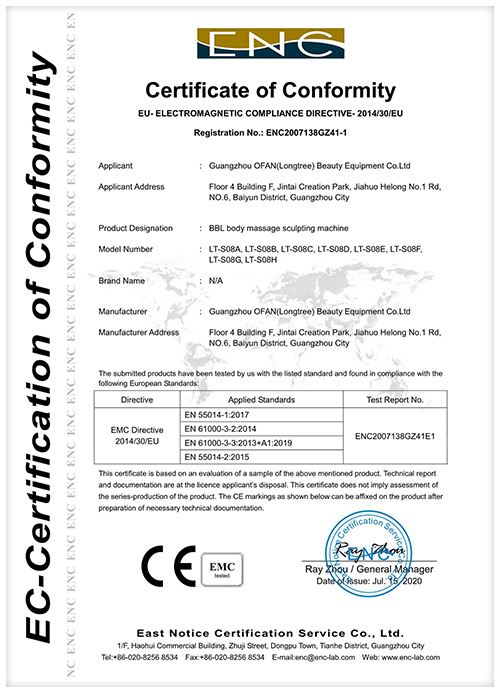 Longtree BBL CE Certificate