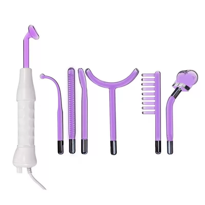 7IN1 High Frequency Machine Electrotherapy Wand Glass Tube Massager for Aging Skin Pores Spot Acne Remover Beauty Massager