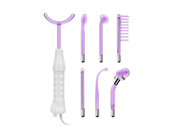 7IN1 High Frequency Machine Electrotherapy Wand Glass Tube Massager for Aging Skin Pores Spot Acne Remover Beauty Massager