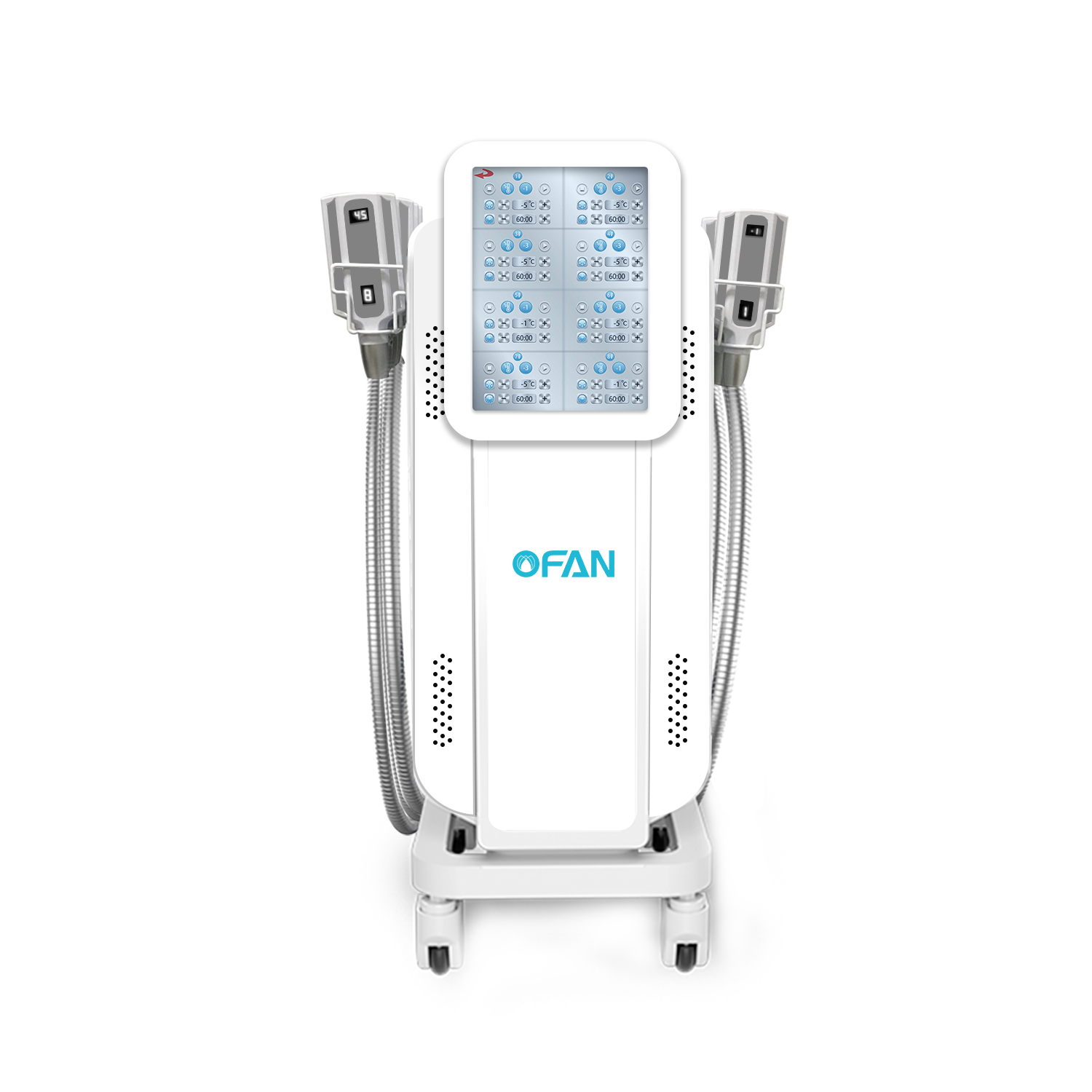 Vertical 8 Handles Cryo Silicon Plate Cryolipolysis Machine