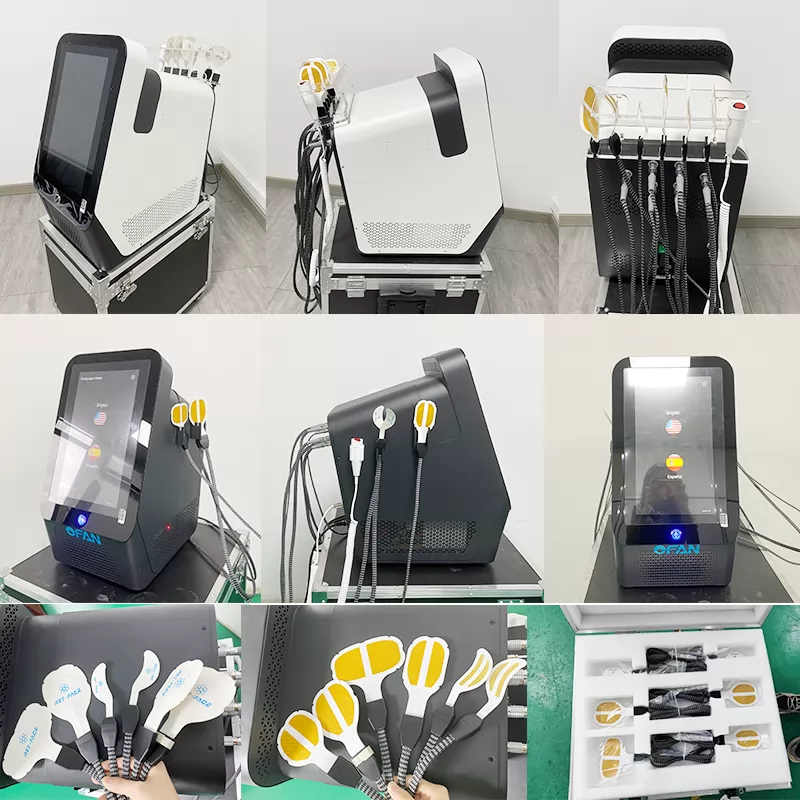 Ofan Factory Direct Portable 5 Handle Ret Face Lifting RF EMS Face Machine